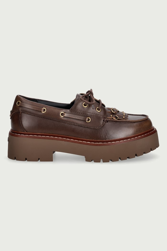 Pinko Mokasíny dámské kožené Margaret 01 SD0561.P056.L72 hnědá AW26