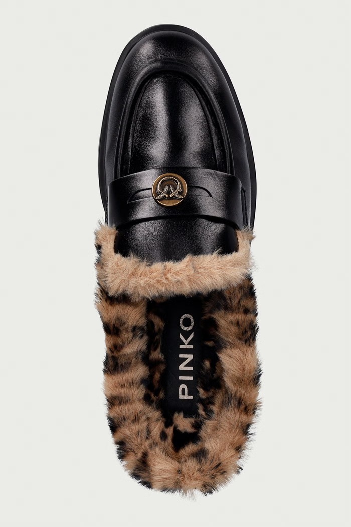 Pinko natikače za žene od kože Nora 09 crna SD0683.P186.Z99