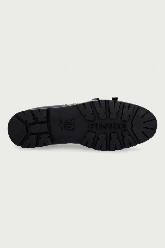 Pinko мокасини дамски от кожа Nora 08 SD0681.P185.Z99 черен