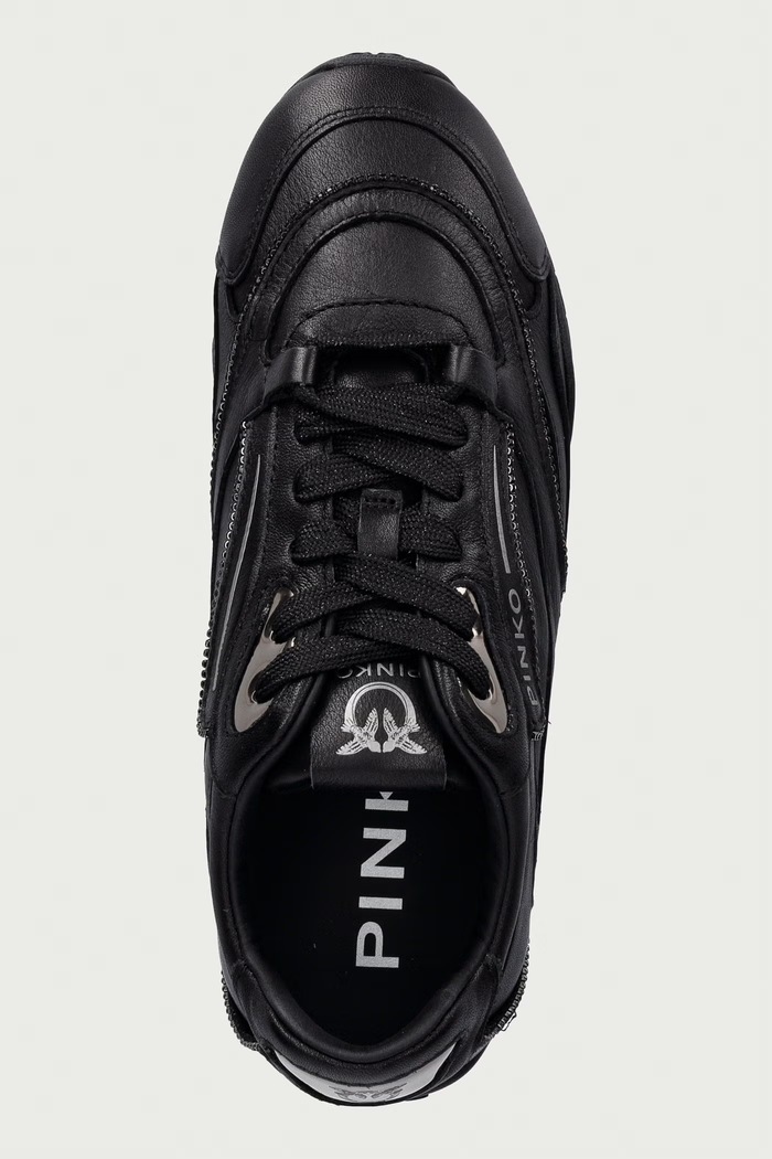 Pinko Yulia 04 tenisice za žene od kože crna SS0223.P003.Z99