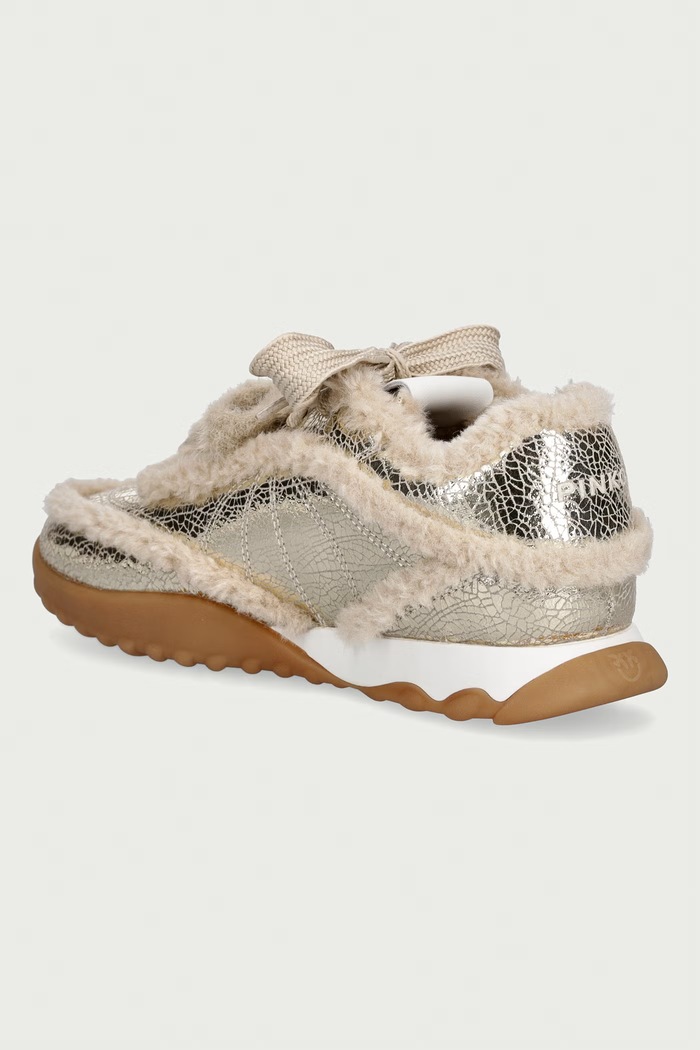 Obuv Pinko Gea 02 sneakers dámske kožené SS0179.P156.Z22 zlatá