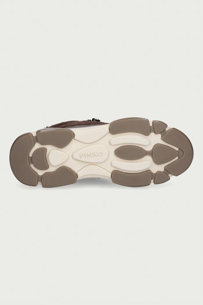 Pinko Athena 01 sneakers γυναικεία δερμάτινα SS0195.P055.L72 καφέ