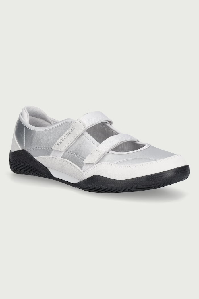 Skechers Baleriny skórzane ZINGER EVO-ZEN DAZE szary 190167