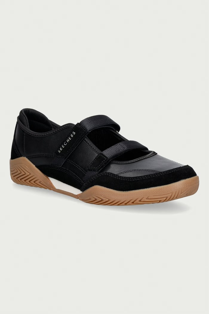 Skechers baleriny skórzane ZINGER EVO-ZEN DAZE czarny 190167