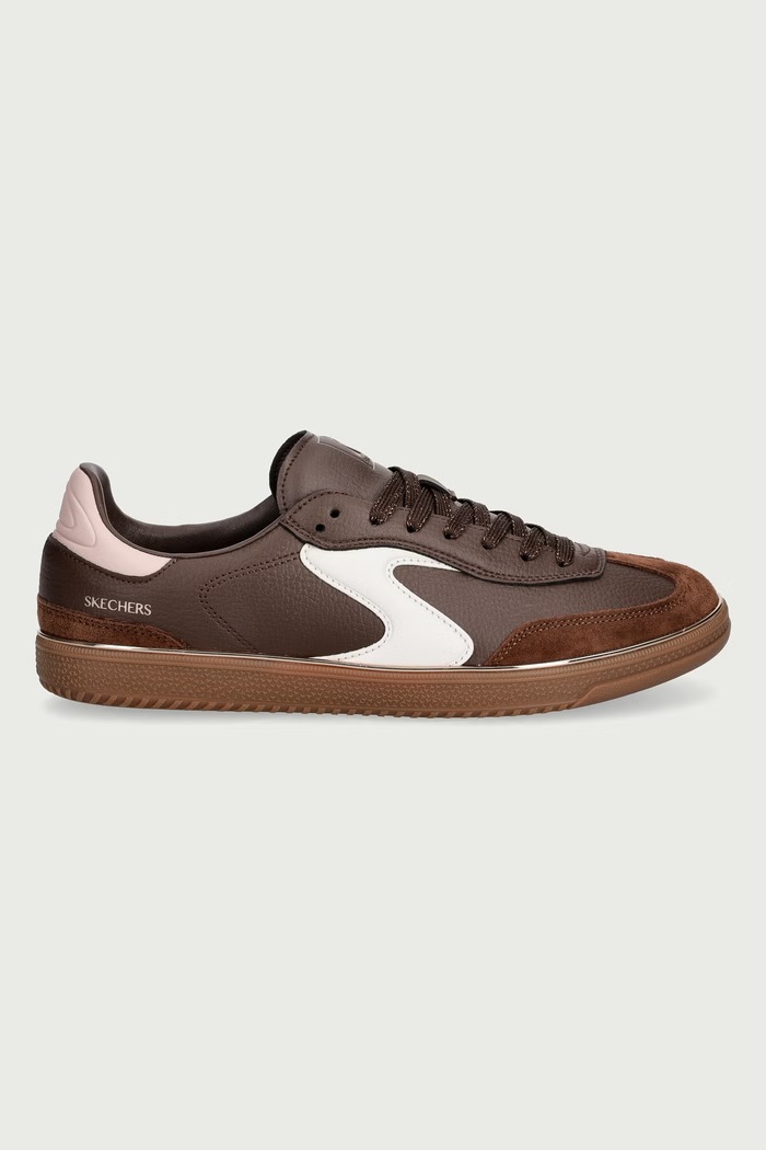 Skechers LIVING LUXE sneakersy damskie 185405 brązowy AW26