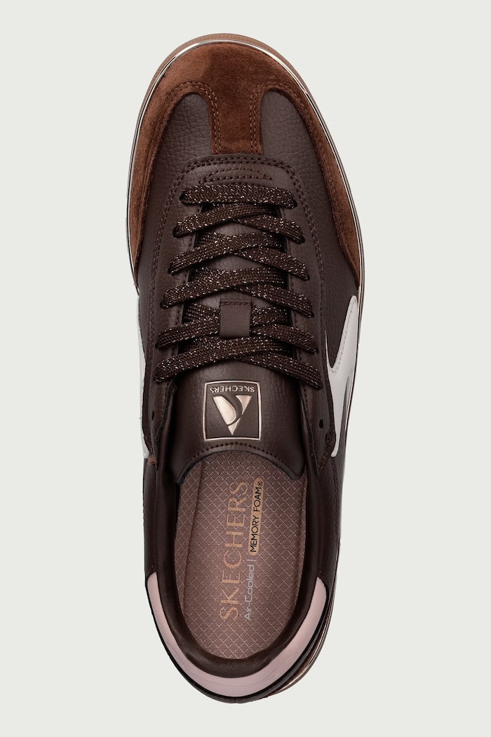LIVING LUXE sneakersy damskie Skechers 185405 brązowy