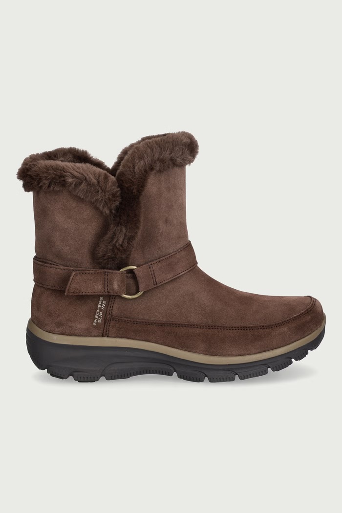 Skechers EASY GOING-DREAMERS LUXE VIBE śniegowce damskie zamszowe 168051 brązowy AW26