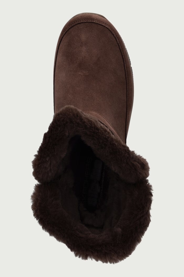 EASY GOING-DREAMERS LUXE VIBE śniegowce damskie zamszowe Skechers 168051 brązowy