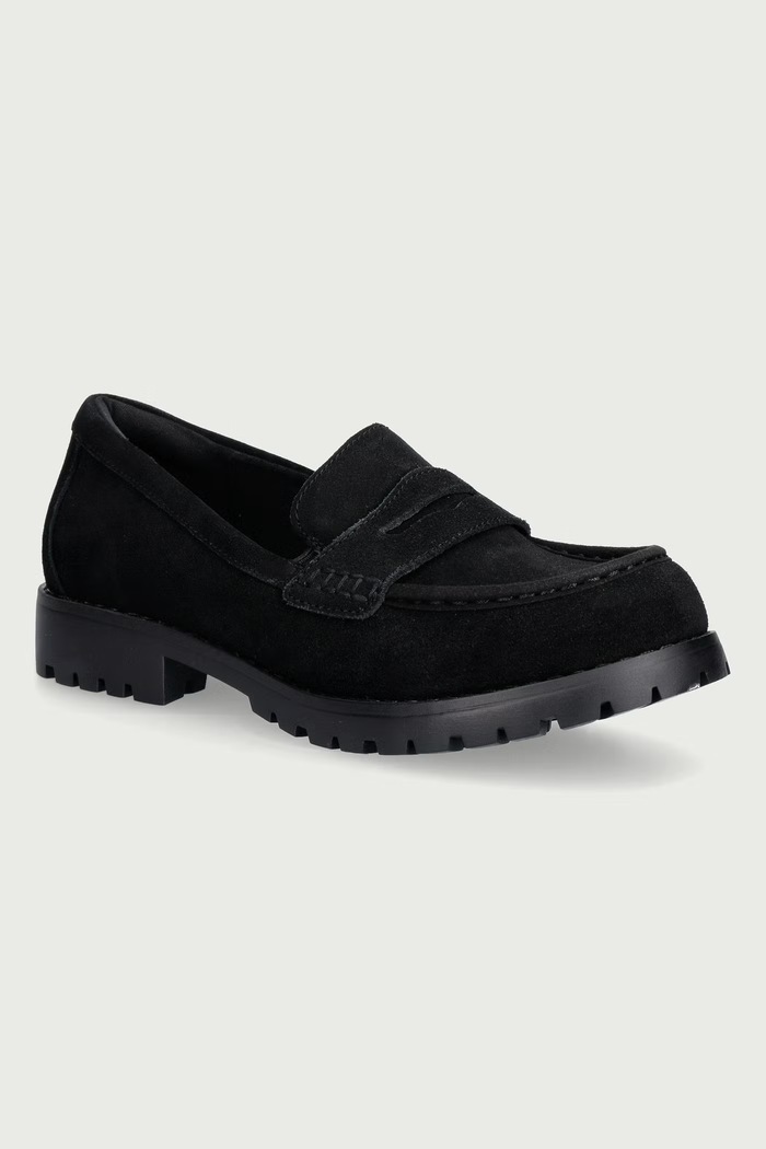 Skechers Mokasyny damskie zamszowe CYPRESS - CHIC SURGE czarny 158949