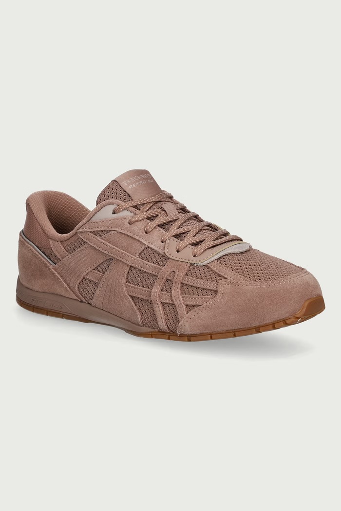 Skechers RETRO LITE - OSHARE sneakersy damskie zamszowe brązowy 104783