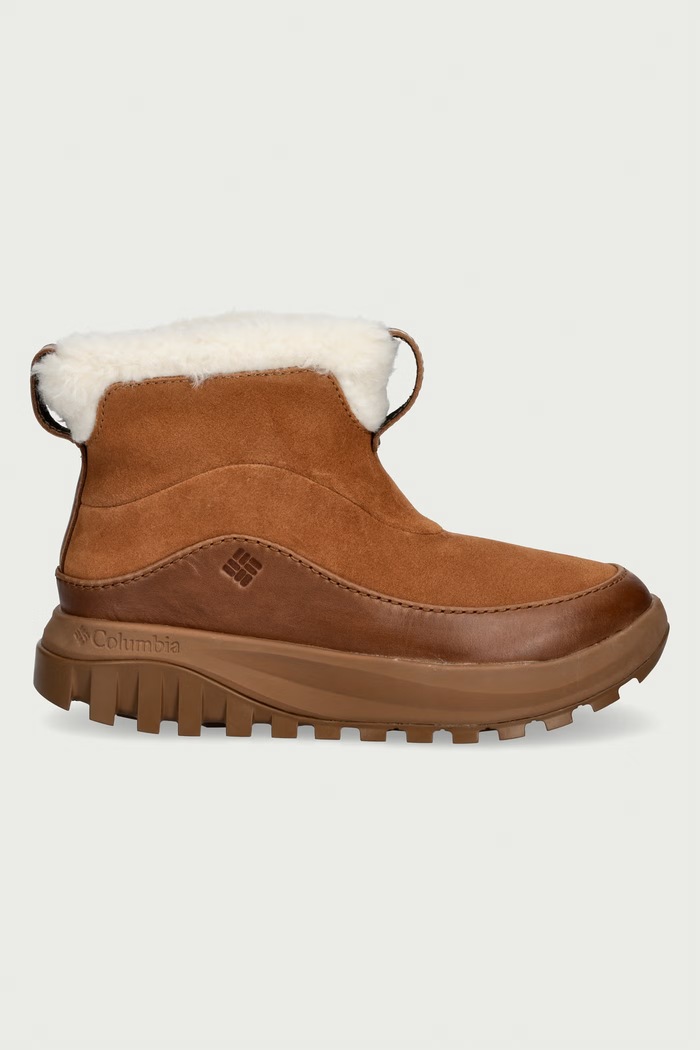Columbia Snowtrot śniegowce damskie zamszowe 2165891 brązowy AW26
