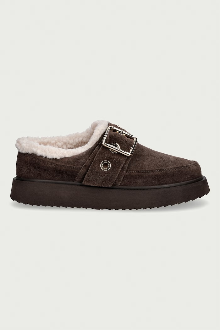 Inuikii капці жіночі замшеві Micro Buckle 1014.026.0041.152 коричневий AW26