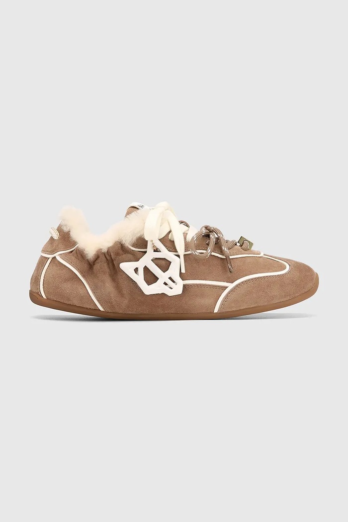 Naked Wolfe Soul sneakers γυναικεία σουέτ καφέ Soul.Nutmeg.Shearling