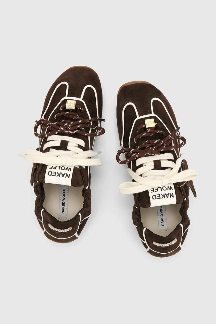 Παπούτσια Naked Wolfe Soul sneakers γυναικεία σουέτ Soul.Biscuit.Suede καφέ