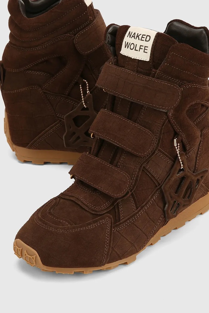 Element sneakersy damskie zamszowe Naked Wolfe Element.Brown.Croc brązowy