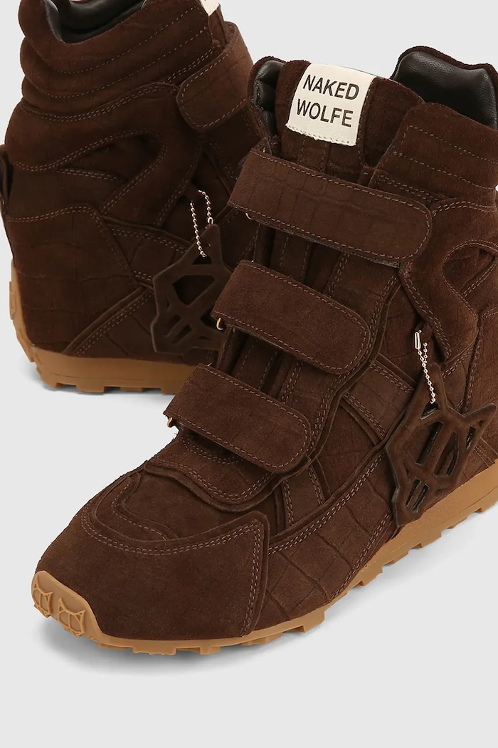 Element sneakersy damskie zamszowe Naked Wolfe Element.Brown.Croc brązowy