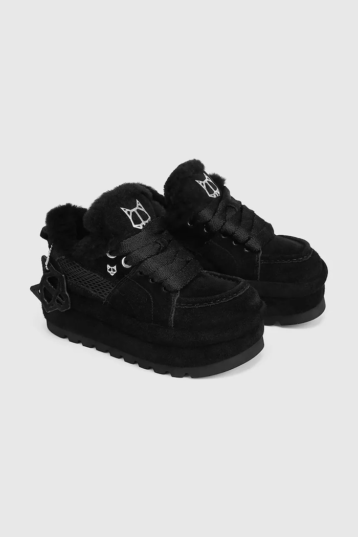 Naked Wolfe Beau śniegowce damskie zamszowe Beau.Black.Suede czarny AW26