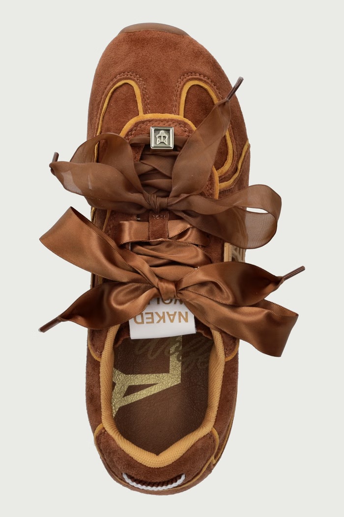 Adored sneakers γυναικεία σουέτ Naked Wolfe Adored.Tan.Mustard καφέ