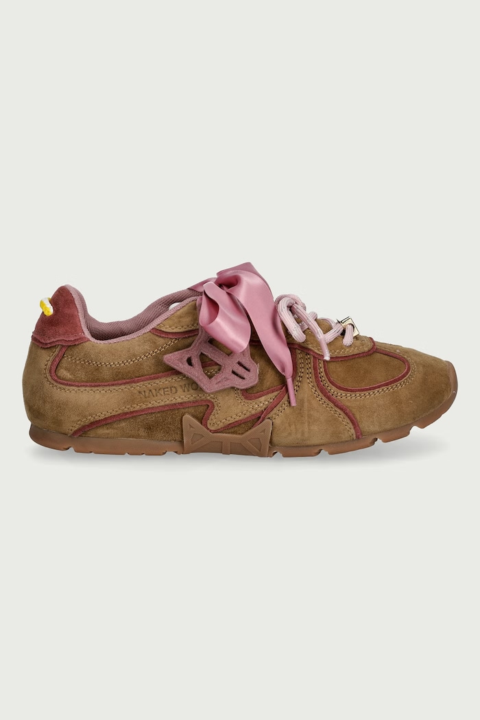 Naked Wolfe Adored sneakers γυναικεία σουέτ Adored.Khaki.Pink πράσινο AW26