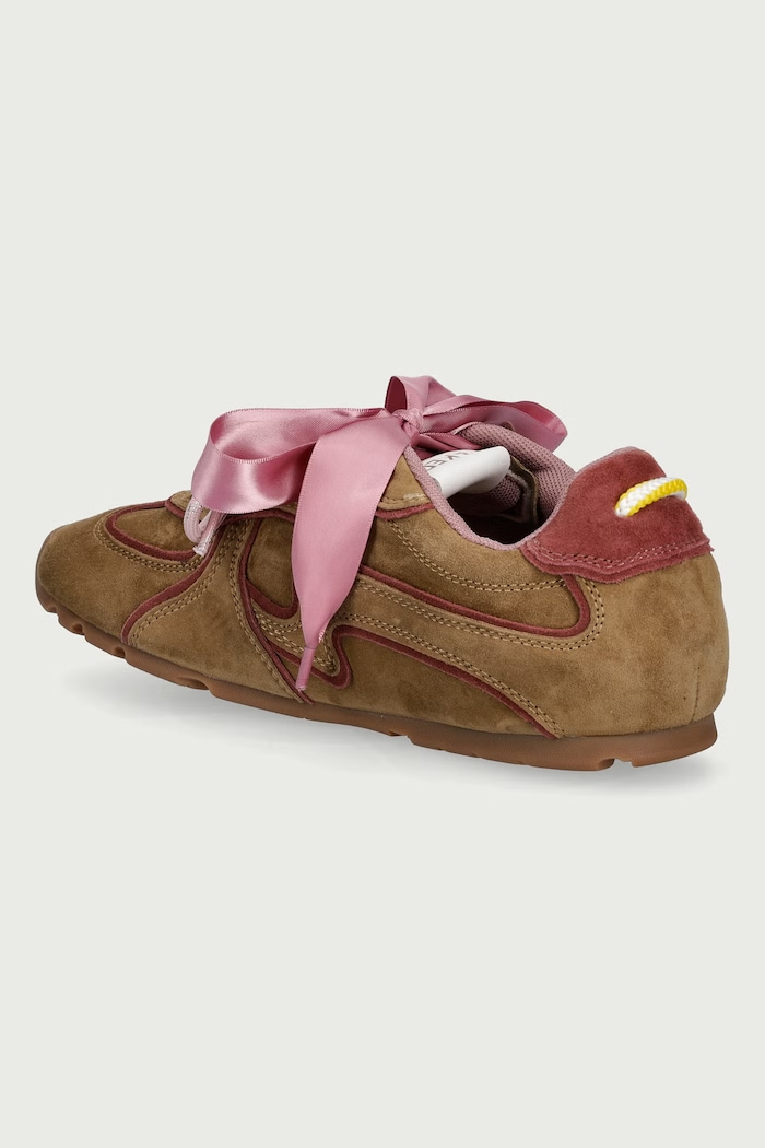 Παπούτσια Naked Wolfe Adored sneakers γυναικεία σουέτ Adored.Khaki.Pink πράσινο