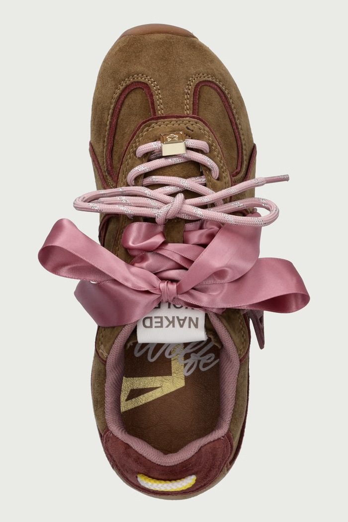 Adored sneakers γυναικεία σουέτ Naked Wolfe Adored.Khaki.Pink πράσινο