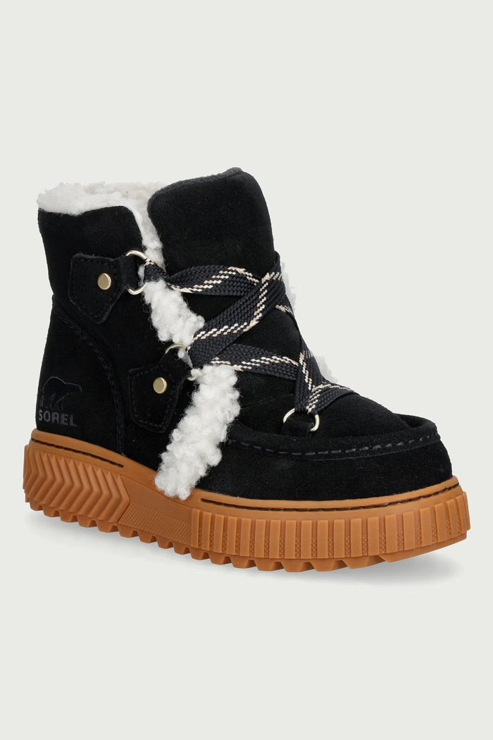 Sorel ONA AVE ALPINE PLUS WP śniegowce damskie zamszowe czarny 2176141010