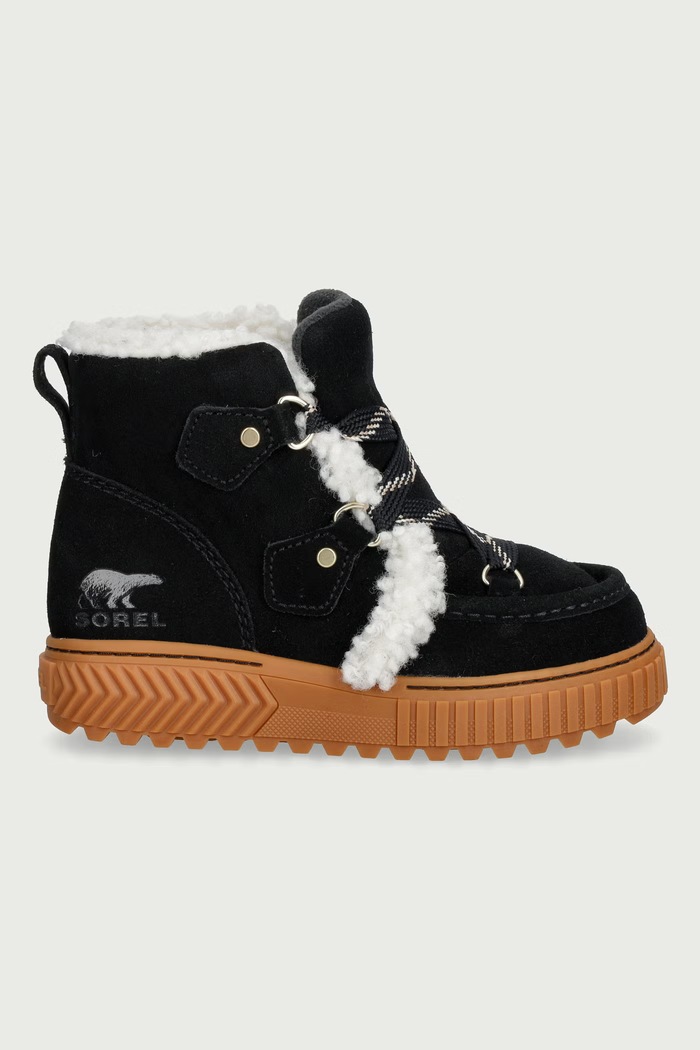 Sorel ONA AVE ALPINE PLUS WP śniegowce damskie zamszowe 2176141010 czarny AW26