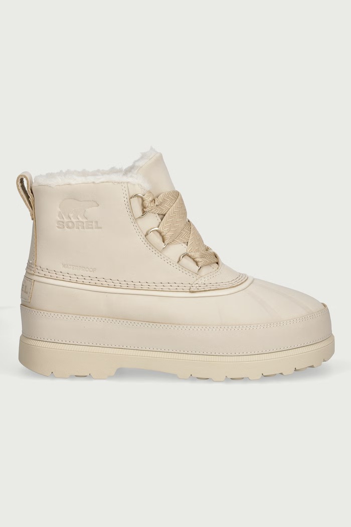 Sorel W AMBLER FIRESIDE CHUKKA śniegowce damskie skórzane 2175061165 beżowy AW26