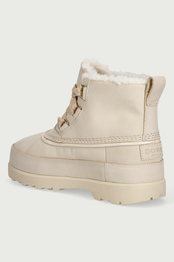 Obuwie Sorel W AMBLER FIRESIDE CHUKKA śniegowce damskie skórzane 2175061165 beżowy