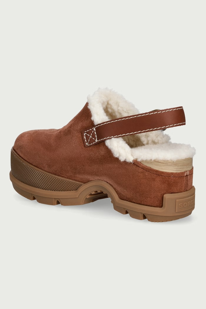 Obuwie Sorel ROAMN CLOG COZY śniegowce damskie skórzane 2167901244 brązowy