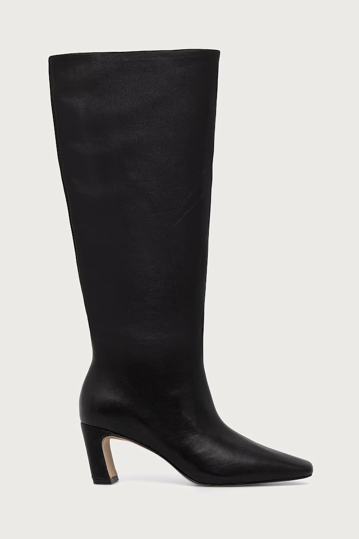 Aldo ботуши под коляното дамски от кожа BETHIE 14115038.BETHIE черен AW26