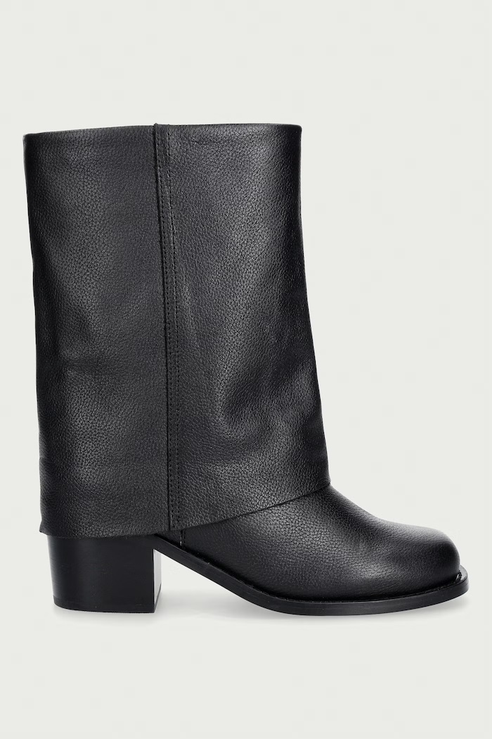 Aldo ботинки до щиколотки на каблуке для женщин кожаные NOLYA 14183579.NOLYA чёрный AW26