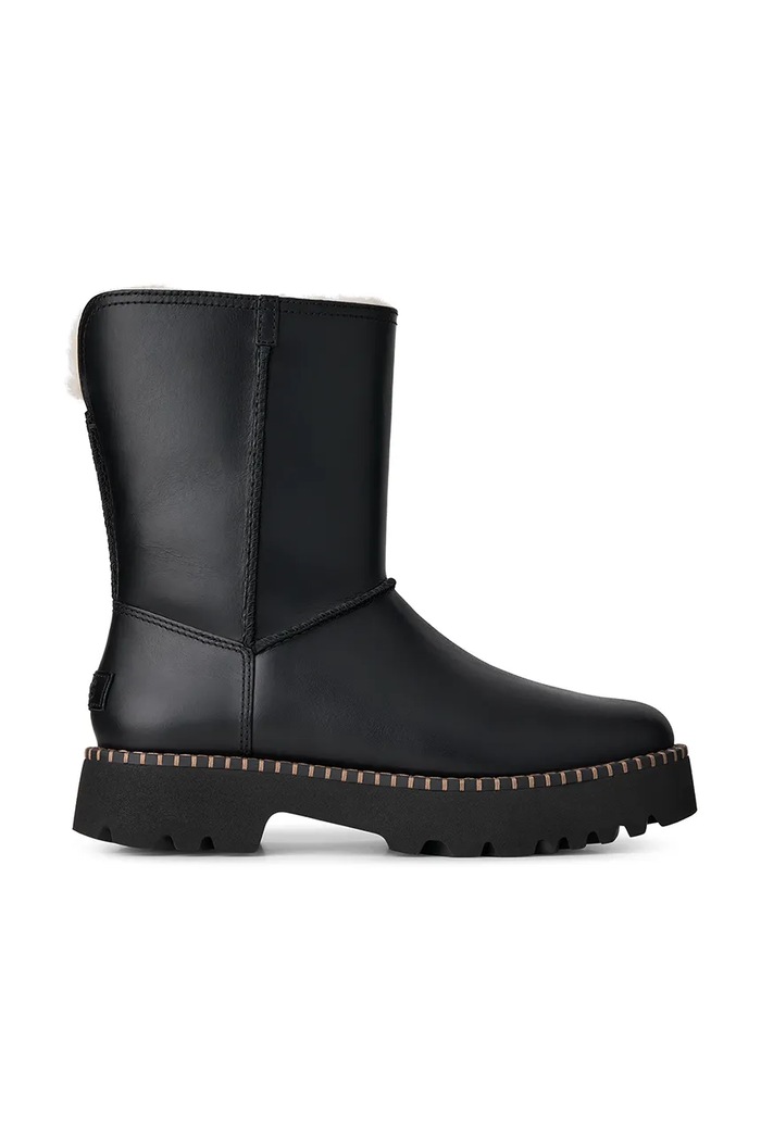 UGG W Uptowner Short Boot snehule dámske kožené čierna 1187531.BLLE