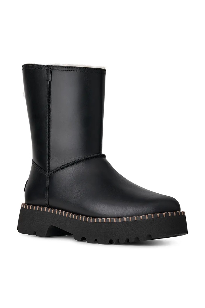 UGG W Uptowner Short Boot snehule dámske kožené 1187531.BLLE čierna AW26