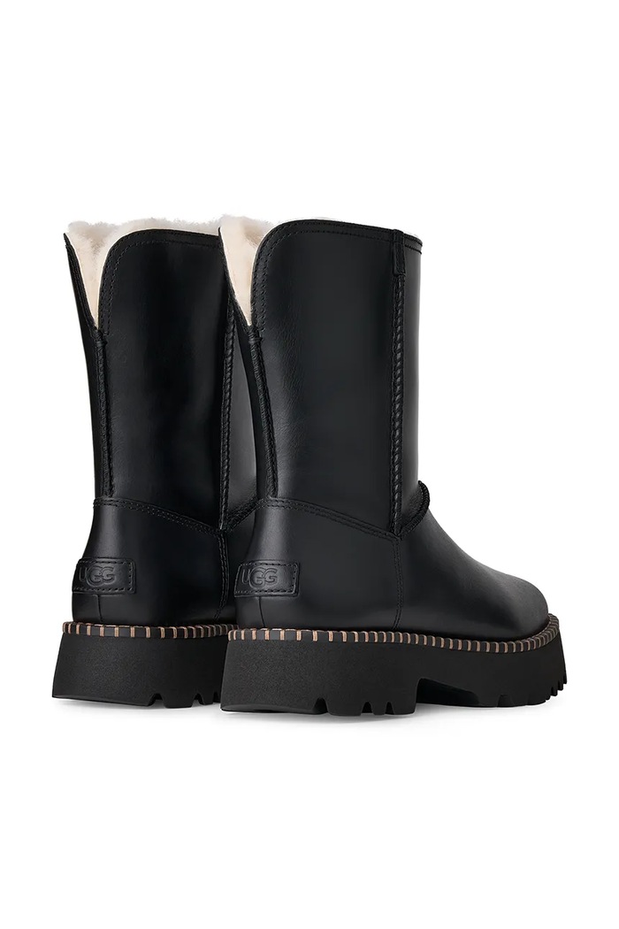 UGG W Uptowner Short Boot śniegowce damskie skórzane czarny 1187531.BLLE