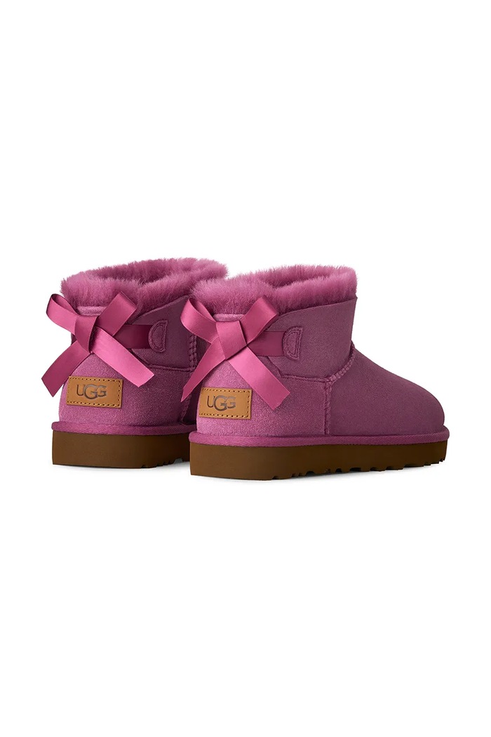 Obuv UGG W Ultra Mini Bailey Bow snehule dámske semišové 1185491.DKWN ružová