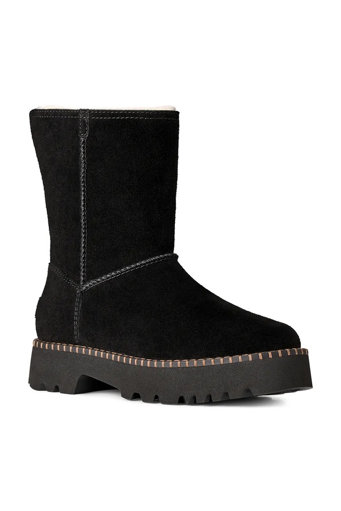 UGG W Uptowner Short Boot snehule dámske semišové 1184492.BLK čierna AW26