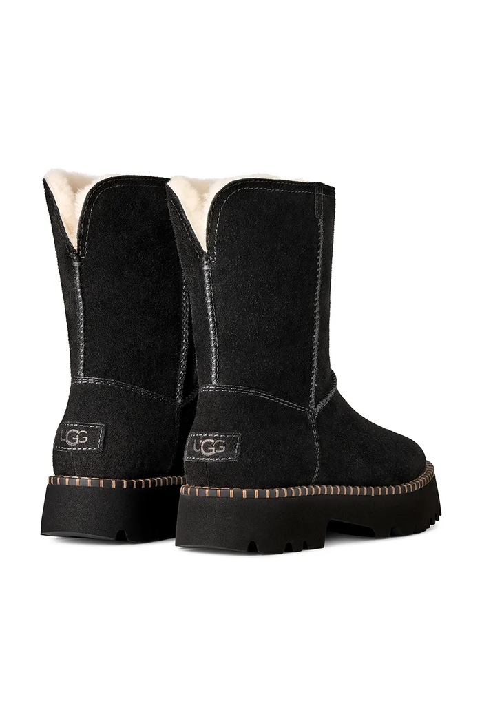 Obuv UGG W Uptowner Short Boot snehule dámske semišové 1184492.BLK čierna