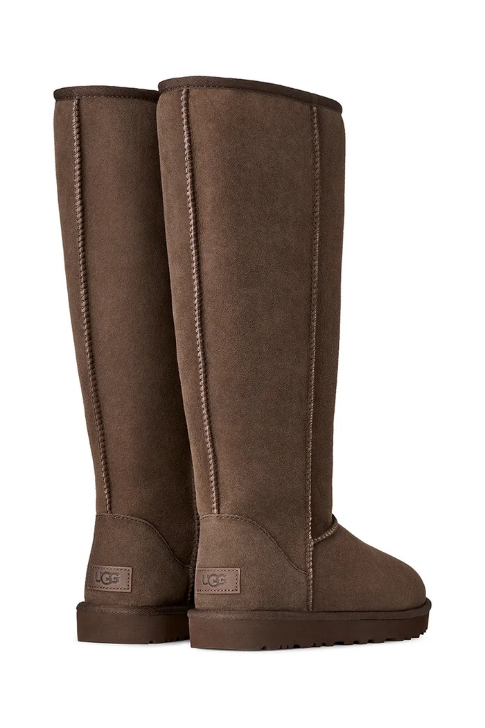 Obuv UGG W Classic Ultra Tall snehule dámske semišové 1182132.DDC hnedá