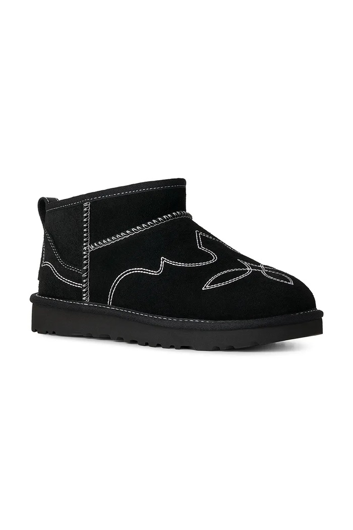 UGG W Classic Ultra Mini Western μπότες χιονιού Γυναικείες σουέτ 1180628.BLK μαύρο AW26