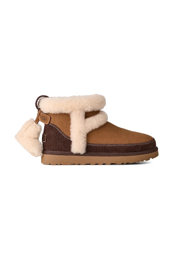 UGG W Classic Mini Heritage śniegowce damskie zamszowe brązowy 1180434.CHE