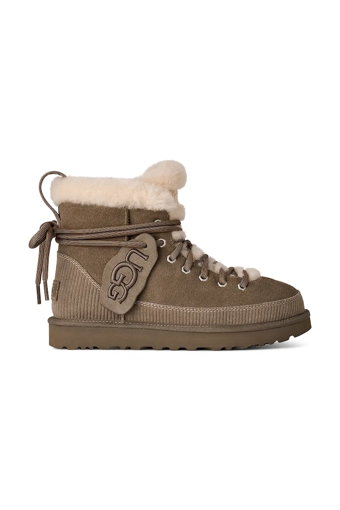 UGG W Classic Heritage Lace-Up śniegowce damskie zamszowe beżowy 1180418.DDRG