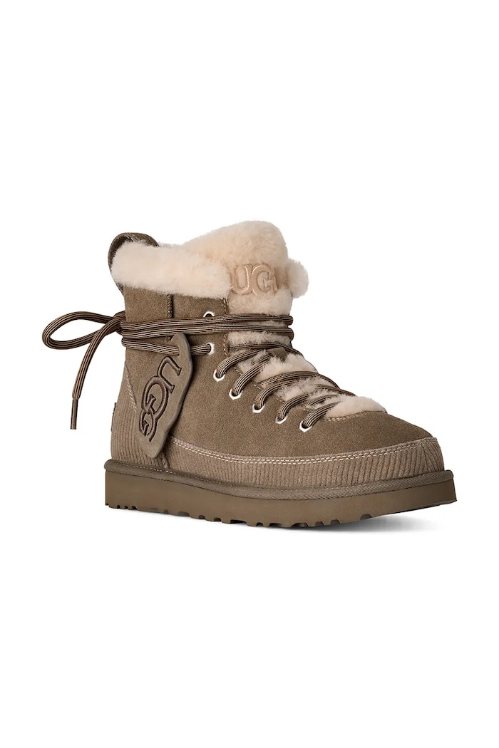 UGG W Classic Heritage Lace-Up śniegowce damskie zamszowe 1180418.DDRG beżowy AW26