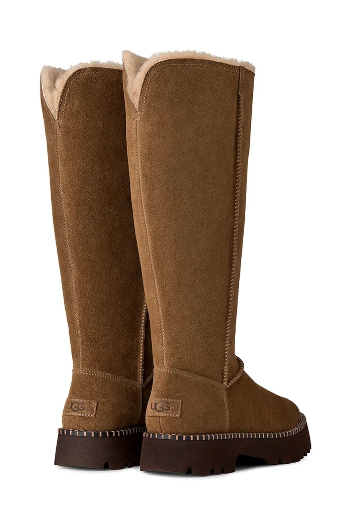 Obuv UGG W Uptowner Tall Boot snehule dámske semišové 1180414.LBNZ hnedá