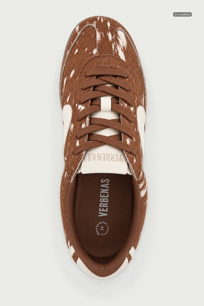 SIMONA ANIMALIER sneakersy damskie Verbenas 9802451188.DEER brązowy