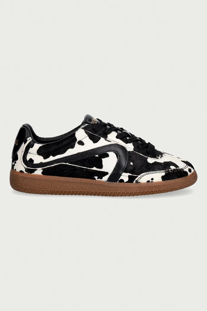 Verbenas SIMONA ANIMALIER sneakers γυναικεία δερμάτινα 9802451188.COW.BLACK μπεζ AW26