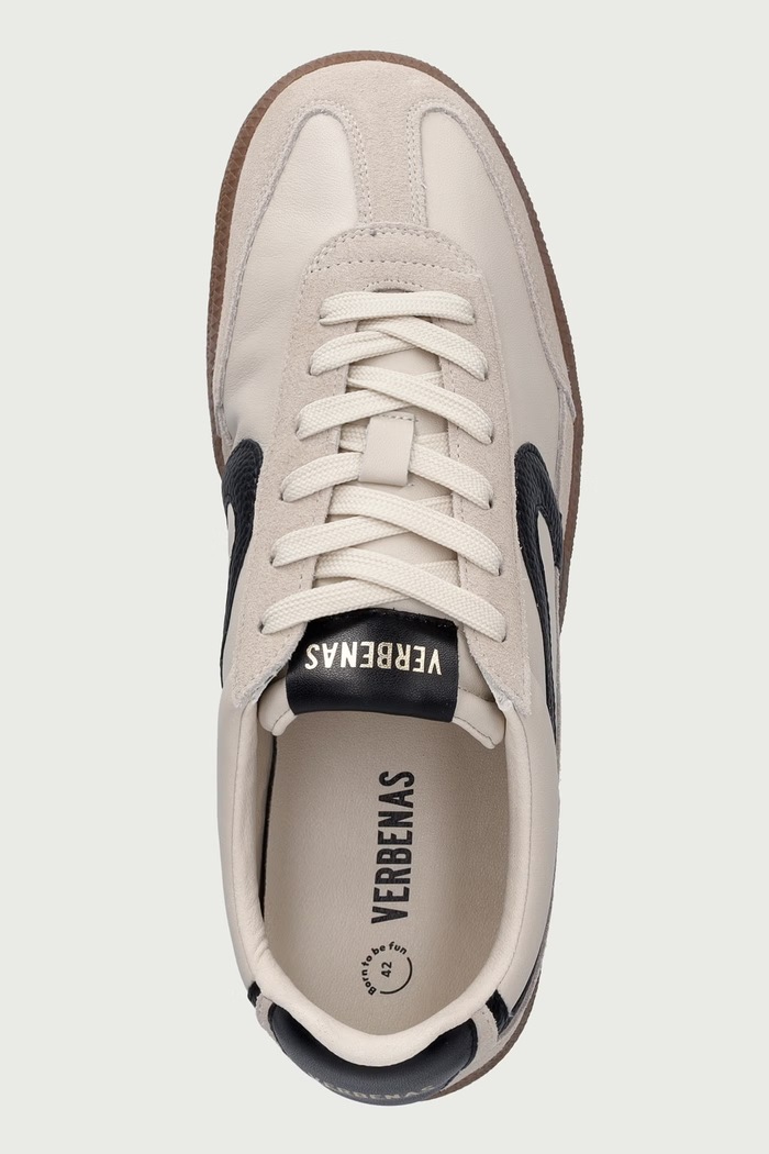 SIMONA SASE sneakersy damskie skórzane Verbenas 9802451105.ECRU beżowy
