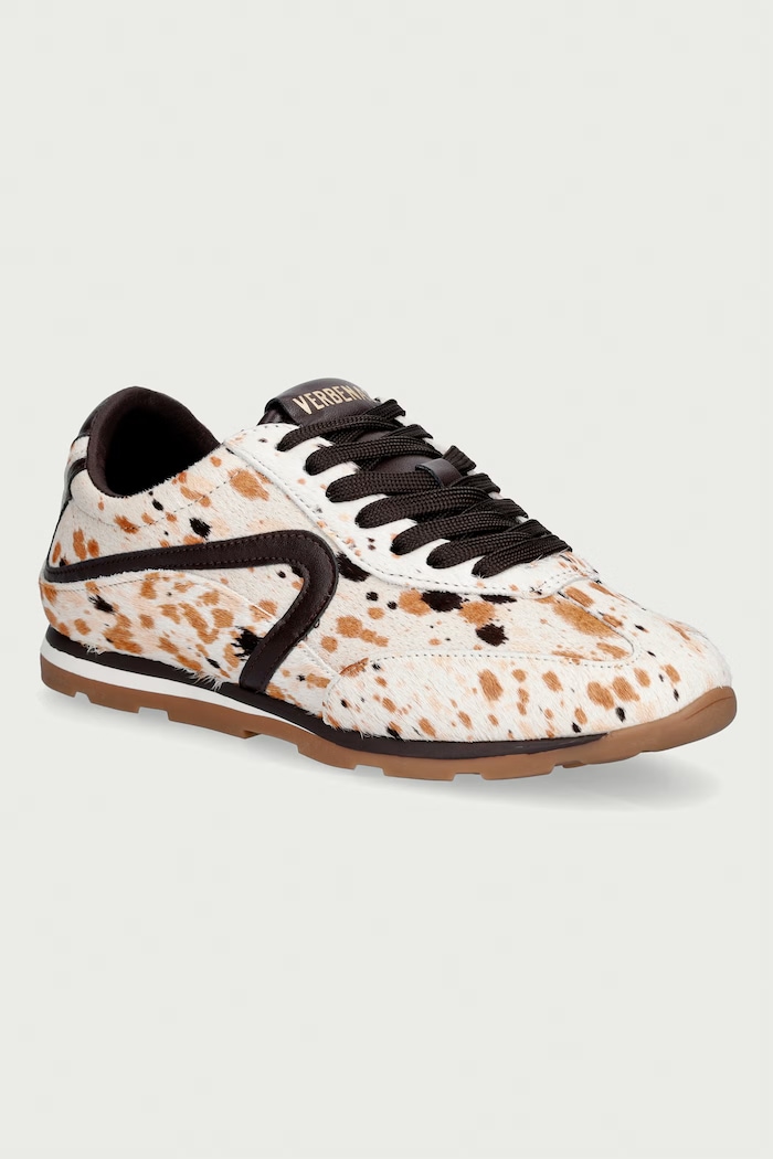 Verbenas JAMAICA ANIMALIER sneakers γυναικεία δερμάτινα μπεζ 9002451188.COW