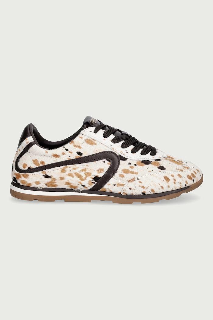 Verbenas JAMAICA ANIMALIER sneakersy damskie skórzane 9002451188.COW beżowy AW26