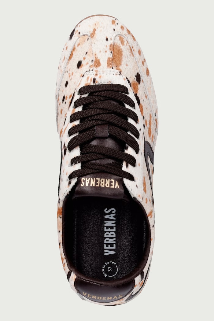 JAMAICA ANIMALIER sneakersy damskie skórzane Verbenas 9002451188.COW beżowy